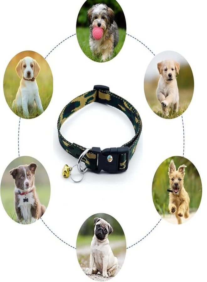 KittuPet طقم طوق ومقود للحيوانات الأليفة من KittuPet، طوق قابل للتعديل للكلاب بنقشة عسكرية، مقود متعدد الألوان، مقاس المقود 10 مم، محيط الرقبة 20-30 سم، قد يختلف اللون - Image 3